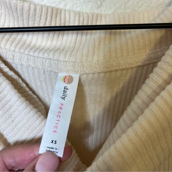 Anthropologie Daily Practice Cowl Neck Midi Dress Cream Sweater Dress Size XS - Picture 12 of 13